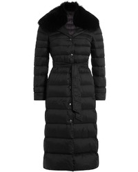 RED Valentino Down Coat With Fur Trimmed Collar