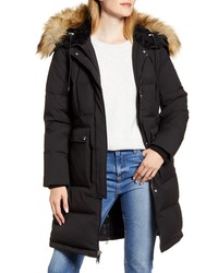 Sam Edelman Down Feather Puffer Coat With Faux