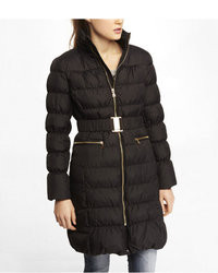 Express Down Filled Ruched Inset Puffer Coat
