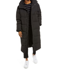 Topman Extra Long Hooded Puffer Jacket
