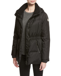 Moncler Fatsia Quilted Puffer Coat Black