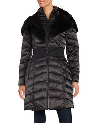 Laundry by Shelli Segal Faux Fur Accented Puffer Coat