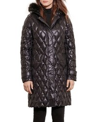 Lauren Ralph Lauren Faux Fur Trim Hooded Packable Down Coat