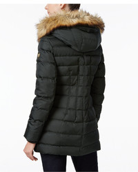 Vince Camuto Faux Fur Trim Hooded Puffer Coat