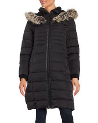 BCBGeneration Faux Fur Trimmed Hooded Puffer Coat