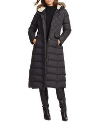 Lauren Ralph Lauren Faux Fur Trimmed Maxi Puffer Coat
