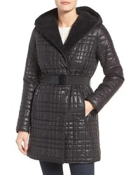 Kenneth Cole New York Faux Shearling Lined Puffer Coat