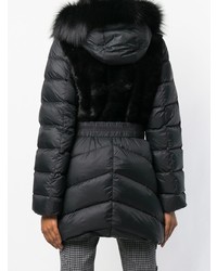 Liska Fox Fur Padded Hooded Coat