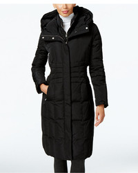 Calvin Klein Hooded Layered Long Down Puffer Coat