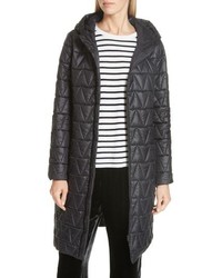 Eileen Fisher Hooded Quilted Coat