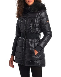Barbour International Arena Faux Hooded Puffer Coat