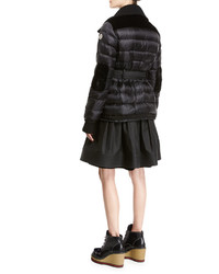 Moncler Karen Quilted Puffer Coat Black