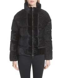 Moncler Labbe Velvet Puffer Coat