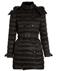 Burberry London Chesterford Fur Trimmed Padded Coat