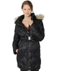 A Pea in the Pod Maternity Belted Quilted Puffer Coat