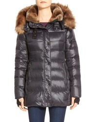 S13/Nyc Mulberry Faux Fur Trim Puffer Coat