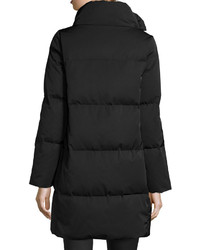Kate Spade New York Funnel Neck Puffer Coat With Bow