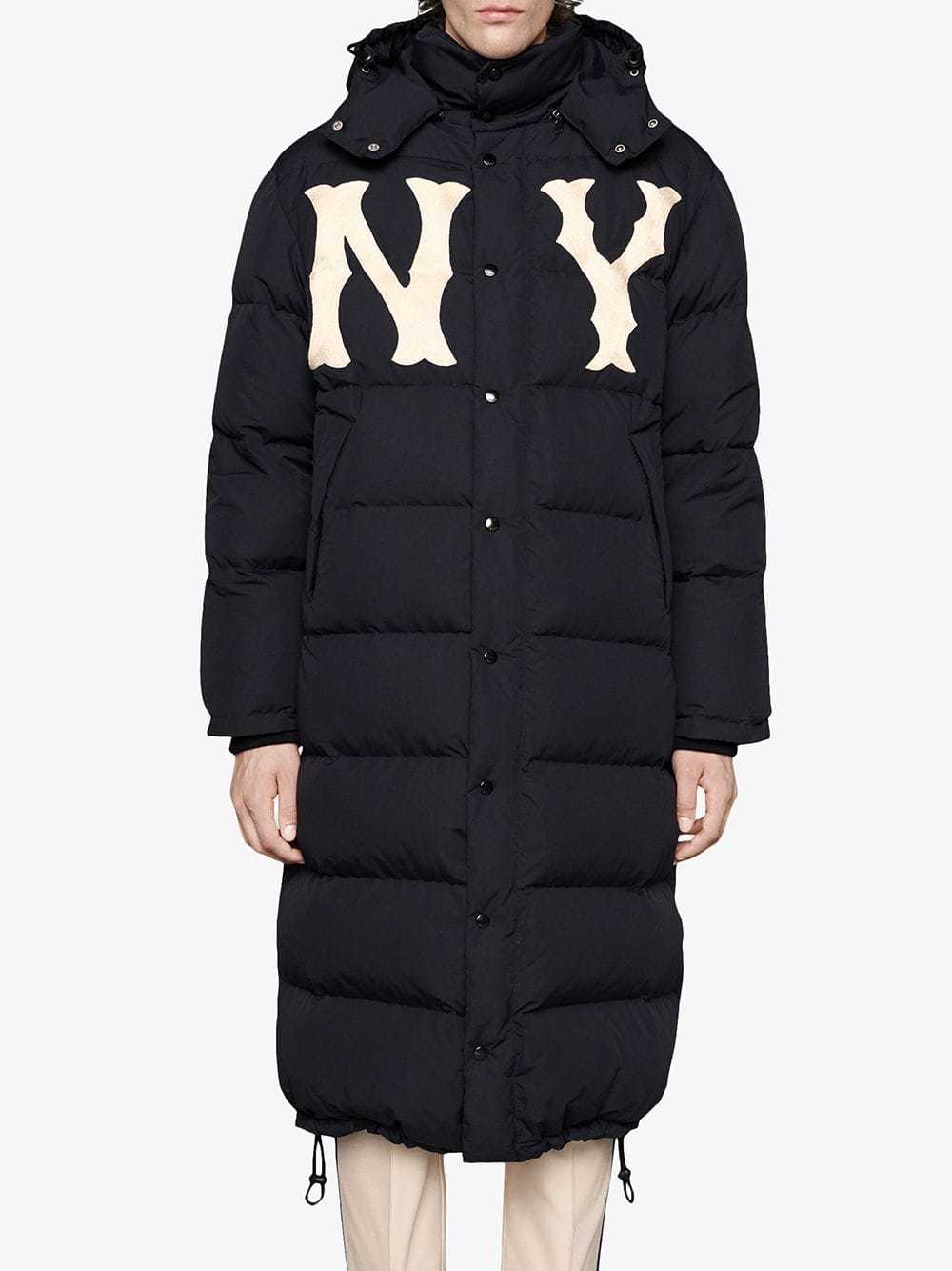 Gucci Women's Nylon Jacket With Ny Yankees™ Patch In Black