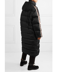 Gucci Oversized Intarsia Trimmed Quilted Shell Down Coat