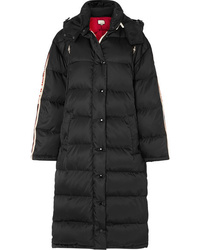 Gucci Oversized Intarsia Trimmed Quilted Shell Down Coat