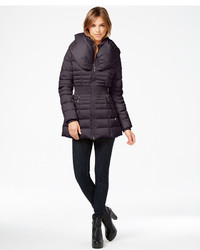 Laundry by Shelli Segal Pillow Collar Smocked Down Puffer Coat