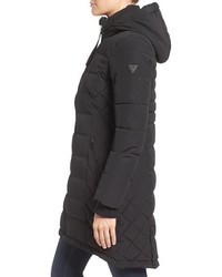 GUESS Quilted Hooded Puffer Coat