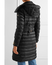 Burberry Quilted Shell Down Coat Black