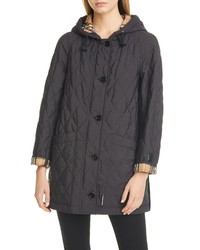Burberry Roxwell Vintage Check Hood Thermoregulated Quilted Coat