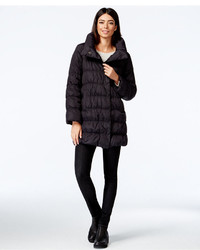 Eileen Fisher Snap Button Quilted Puffer Coat
