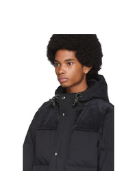 Acne Studios Acne S Black Down Hooded Jacket