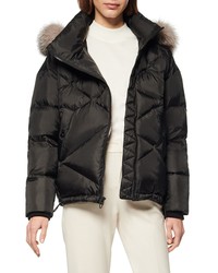 Andrew Marc Artistic Puffer Jacket With Genuine Fox