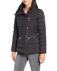 Bernardo Asymmetrical Water Resistant Quilted Jacket