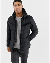 G Star Attac Quilted Jacket With Hood In Black