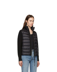 Moncler Back Down And Wool Knit High Neck Jacket