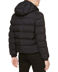 Burberry Basford Quilted Puffer Jacket With Detachable Hood Black