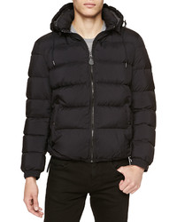 Burberry Basford Quilted Puffer Jacket With Detachable Hood Black