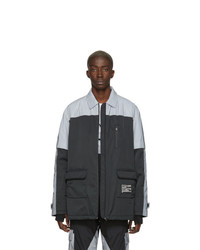 Colmar A.G.E. By Shayne Oliver Black And Silver Colorblocked Jacket