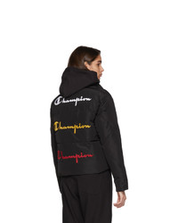 Champion Reverse Weave Black Back Script Logo Puffer Jacket