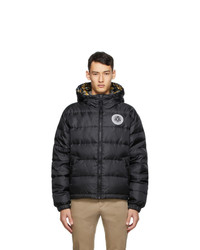 VERSACE JEANS COUTURE Black Down Baroque Puffer Jacket