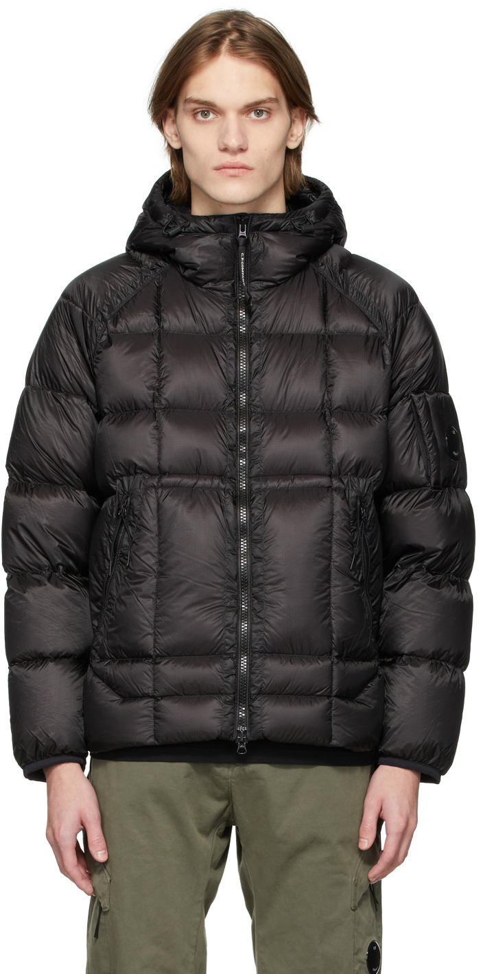 C.P. Company Black Down Dd Shell Hooded Jacket, $800 | SSENSE | Lookastic