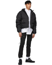 Heliot Emil Black Down Double Layer Jacket