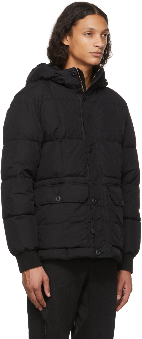 C.P. Company Black Down Flatt Goggle Jacket, $1,000 | SSENSE | Lookastic