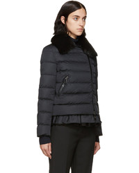 Moncler Black Down Fur Chenonceau Jacket