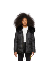 MR AND MRS ITALY Black Down Puffer Parka