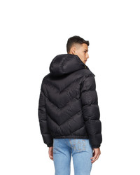 Versace Black Down Quilted Jacket