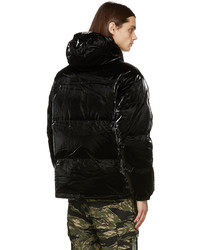 AAPE BY A BATHING APE Black Down Quilted Nylon Jacket