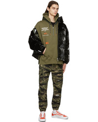 AAPE BY A BATHING APE Black Down Quilted Nylon Jacket