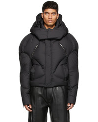 Chen Peng Black Down Quilted Puffer Jacket