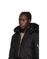 Saint Laurent Black Down Silk Jacket