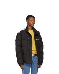 Palm Angels Black Down Track Puffer Jacket